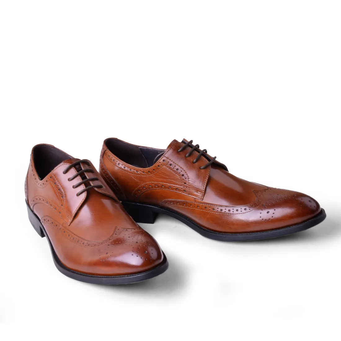Breathable Formal Suit Pumps Lace-up Wedding Shoes Men's Carving Brogue Cowhide Men's Business Leather Shoes25828