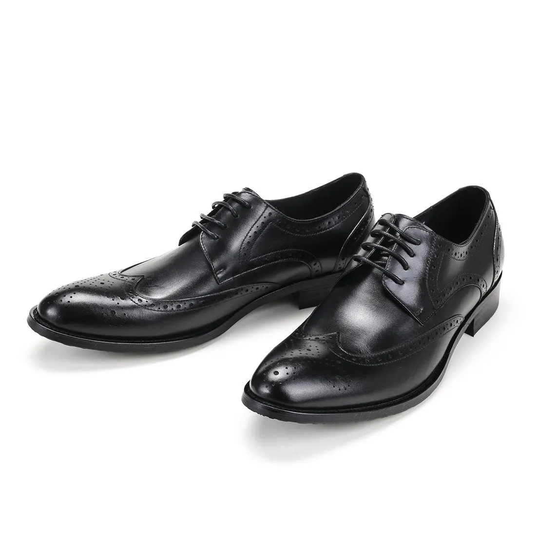 Breathable Formal Suit Pumps Lace-up Wedding Shoes Men's Carving Brogue Cowhide Men's Business Leather Shoes25828