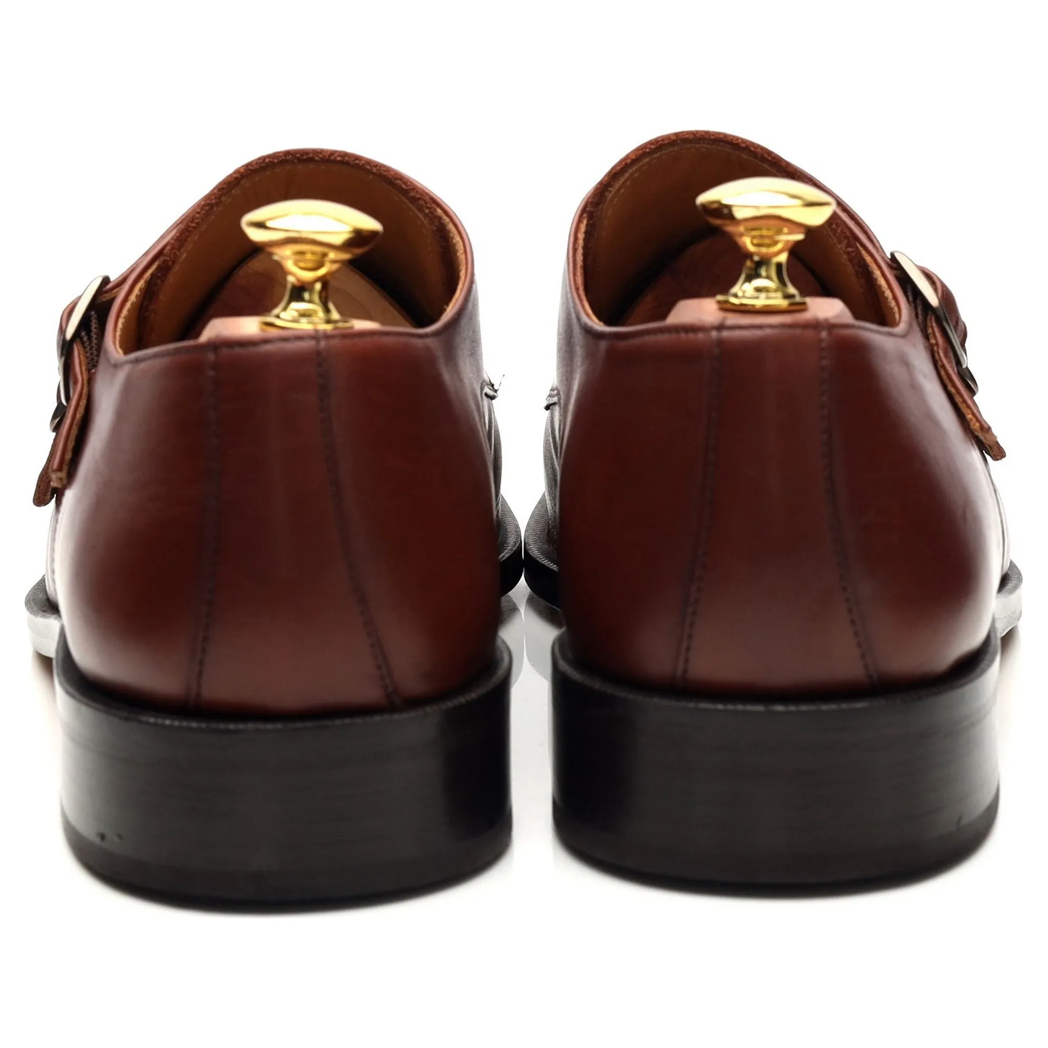 Brown Leather Double Monk Strap UK 8
