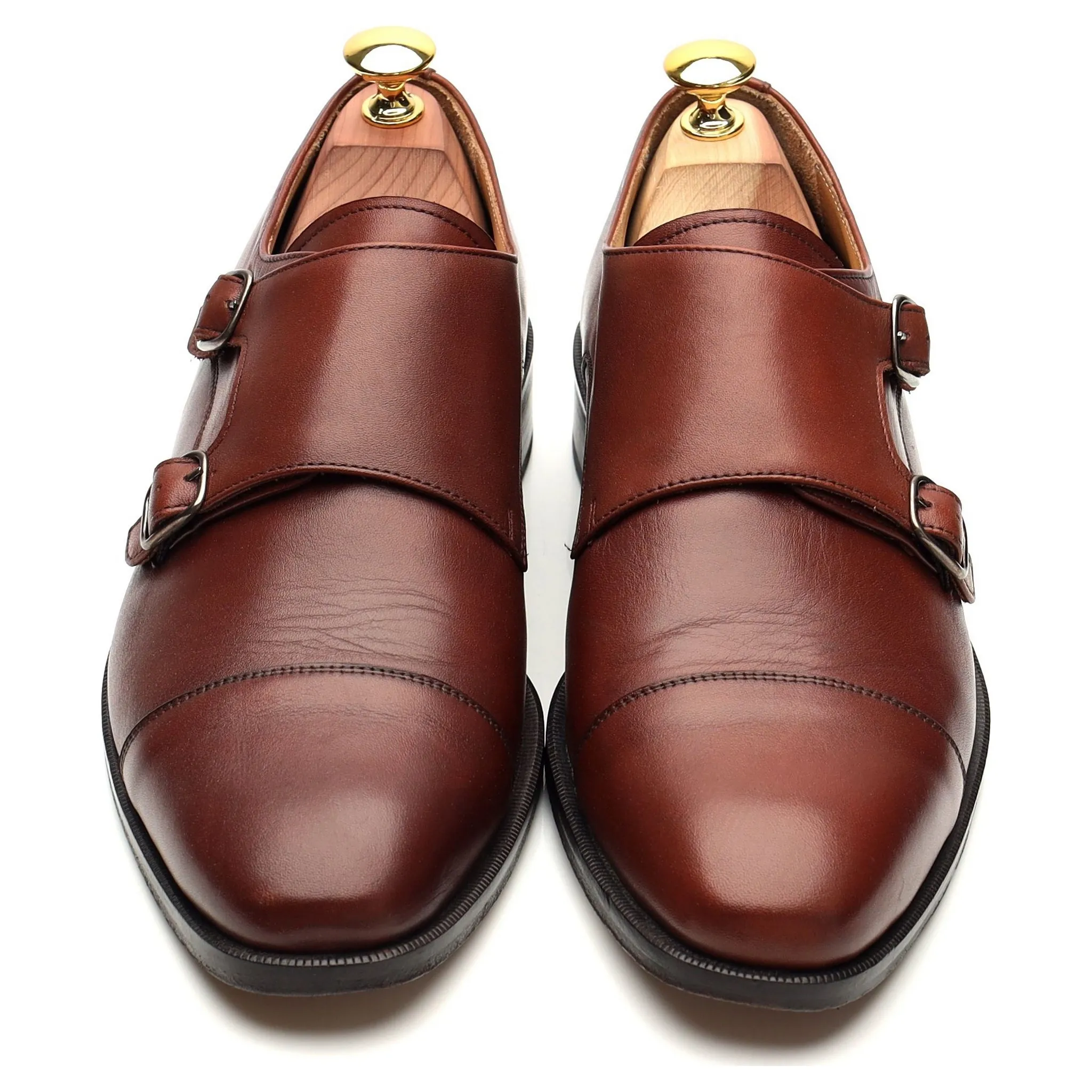 Brown Leather Double Monk Strap UK 8