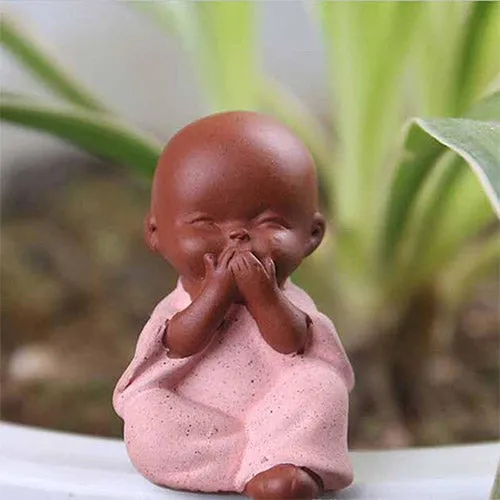 Buddha Statuette and the Wisdom of the 3 Monks