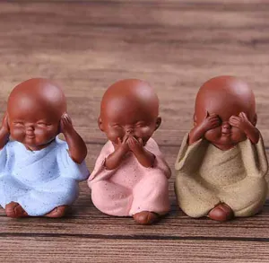 Buddha Statuette and the Wisdom of the 3 Monks