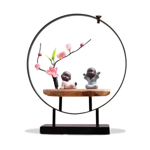 Buddha with Monks Incense Holder