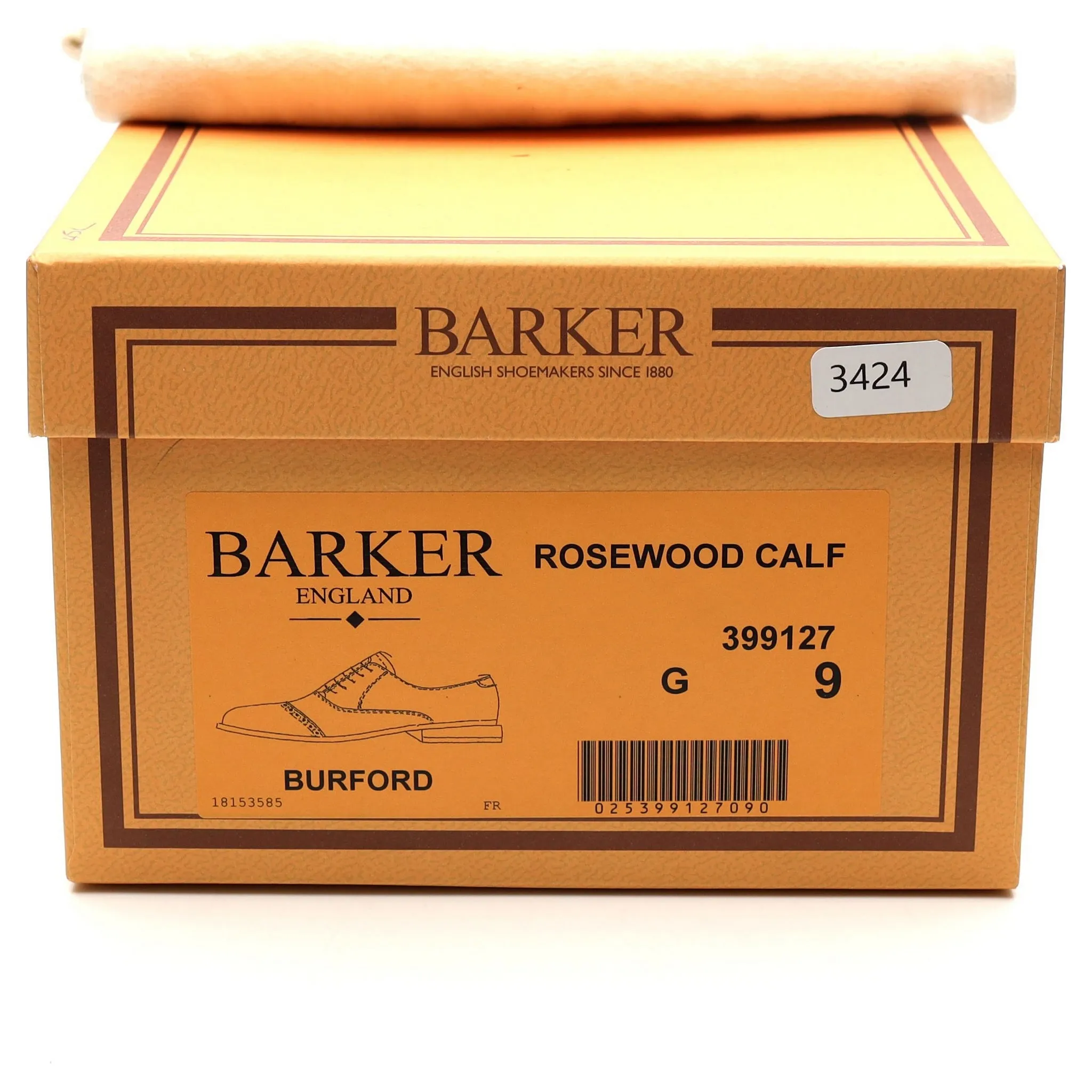 'Burford' Brown Leather Oxford UK 9 G