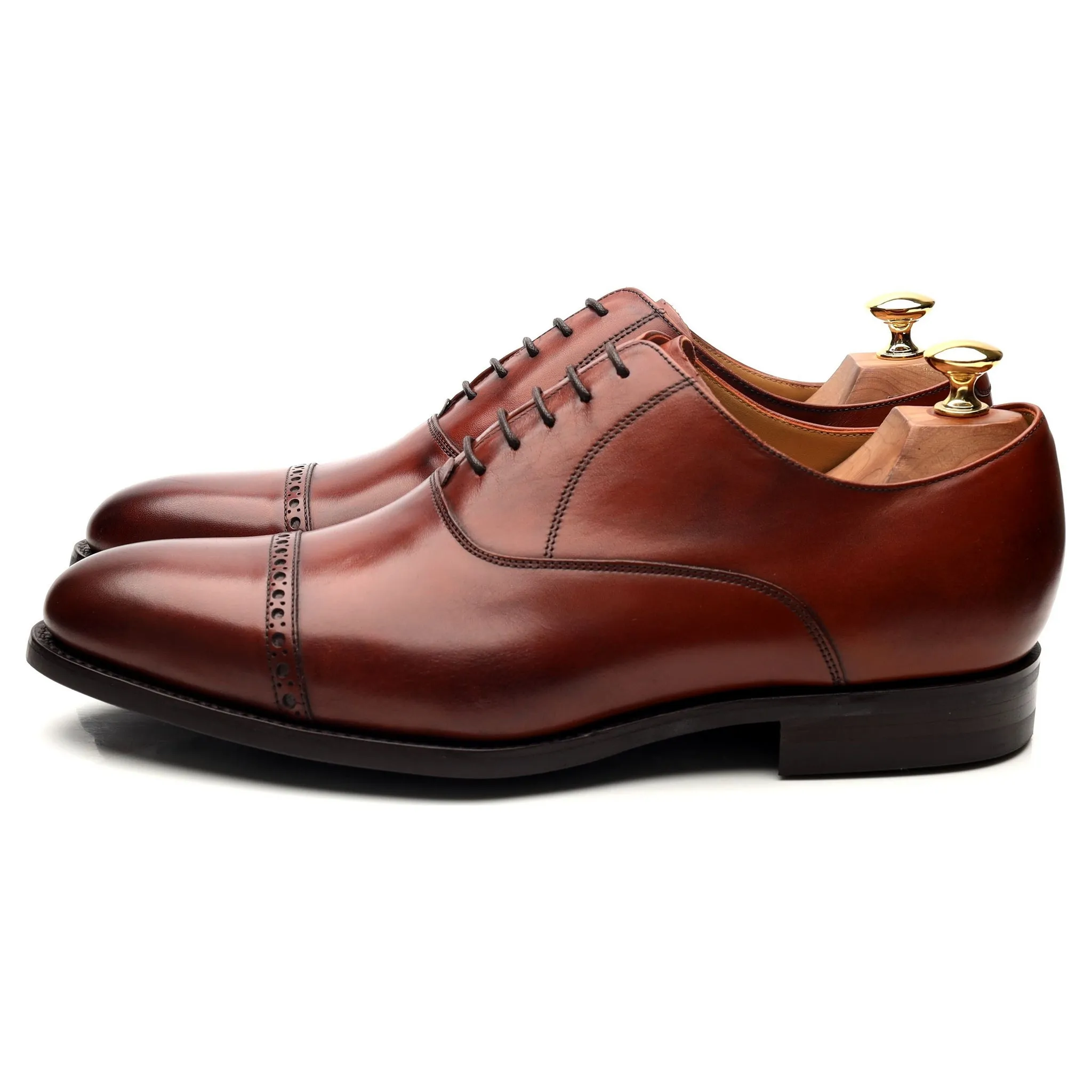 'Burford' Brown Leather Oxford UK 9 G