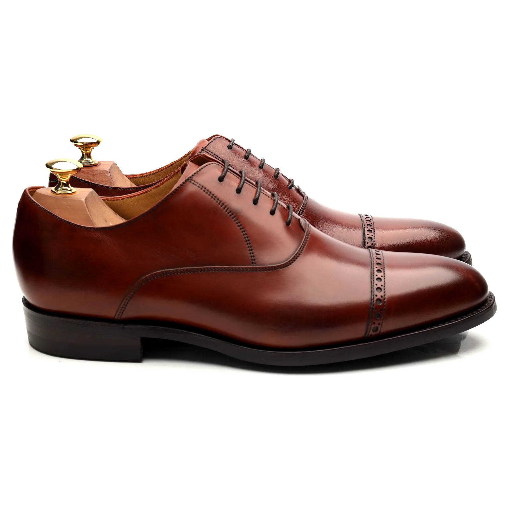 'Burford' Brown Leather Oxford UK 9 G