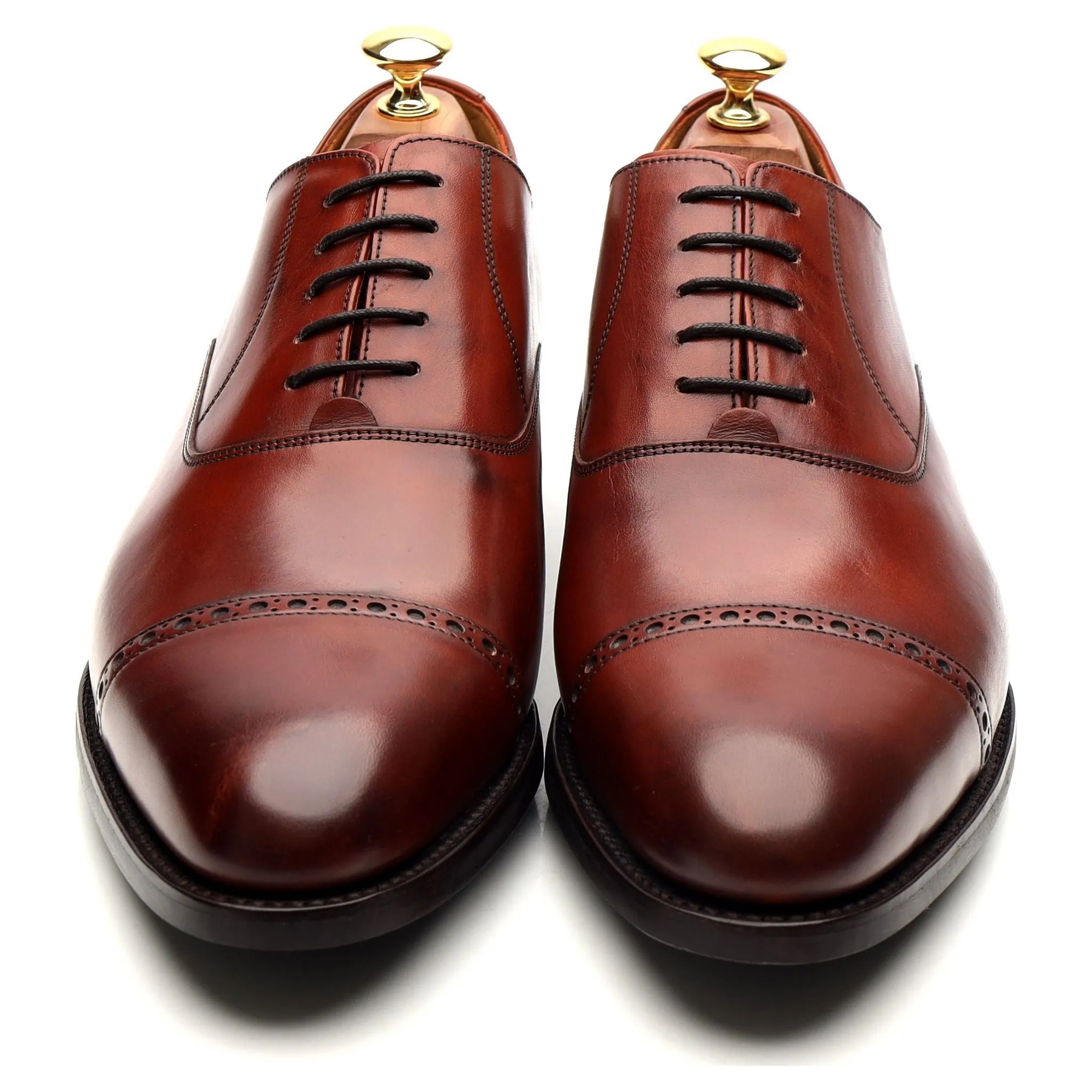 'Burford' Brown Leather Oxford UK 9 G