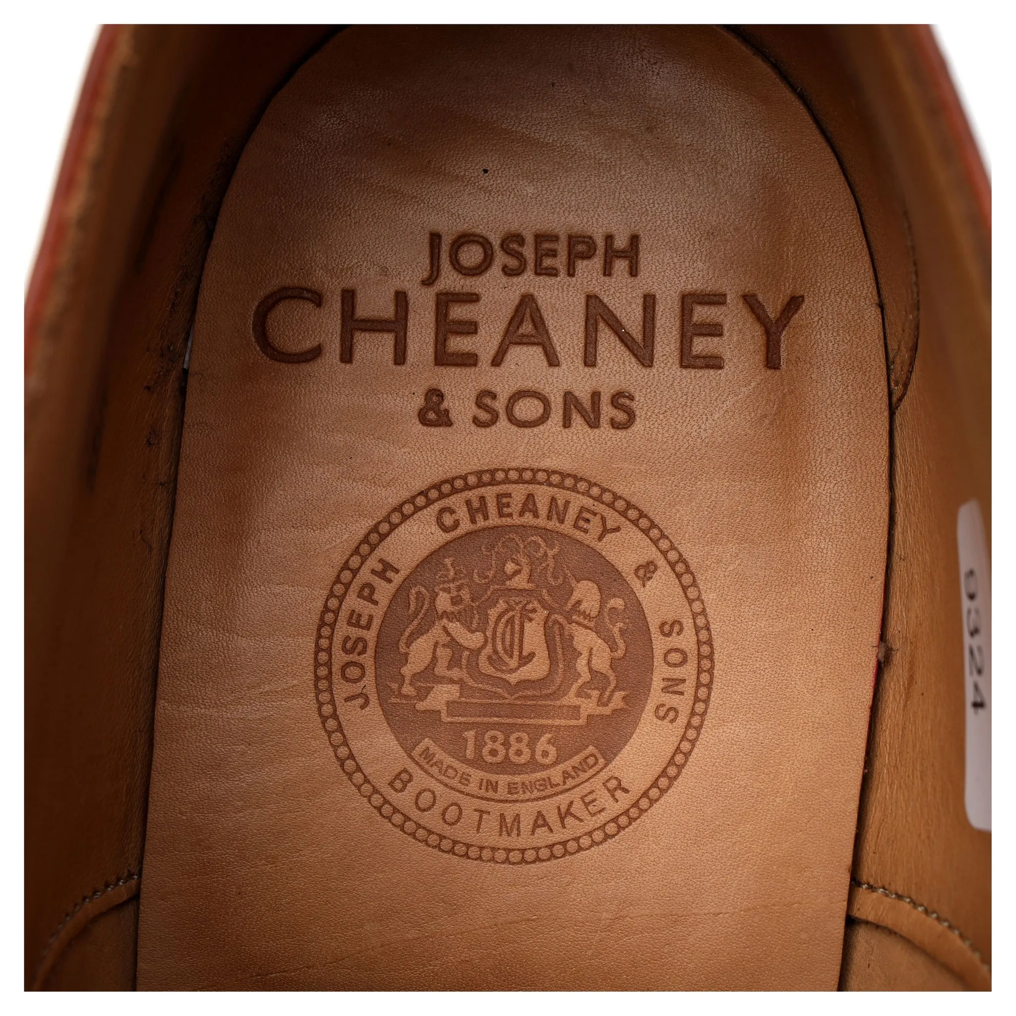 'Cambridge' Tan Brown Leather Oxford UK 7.5 F