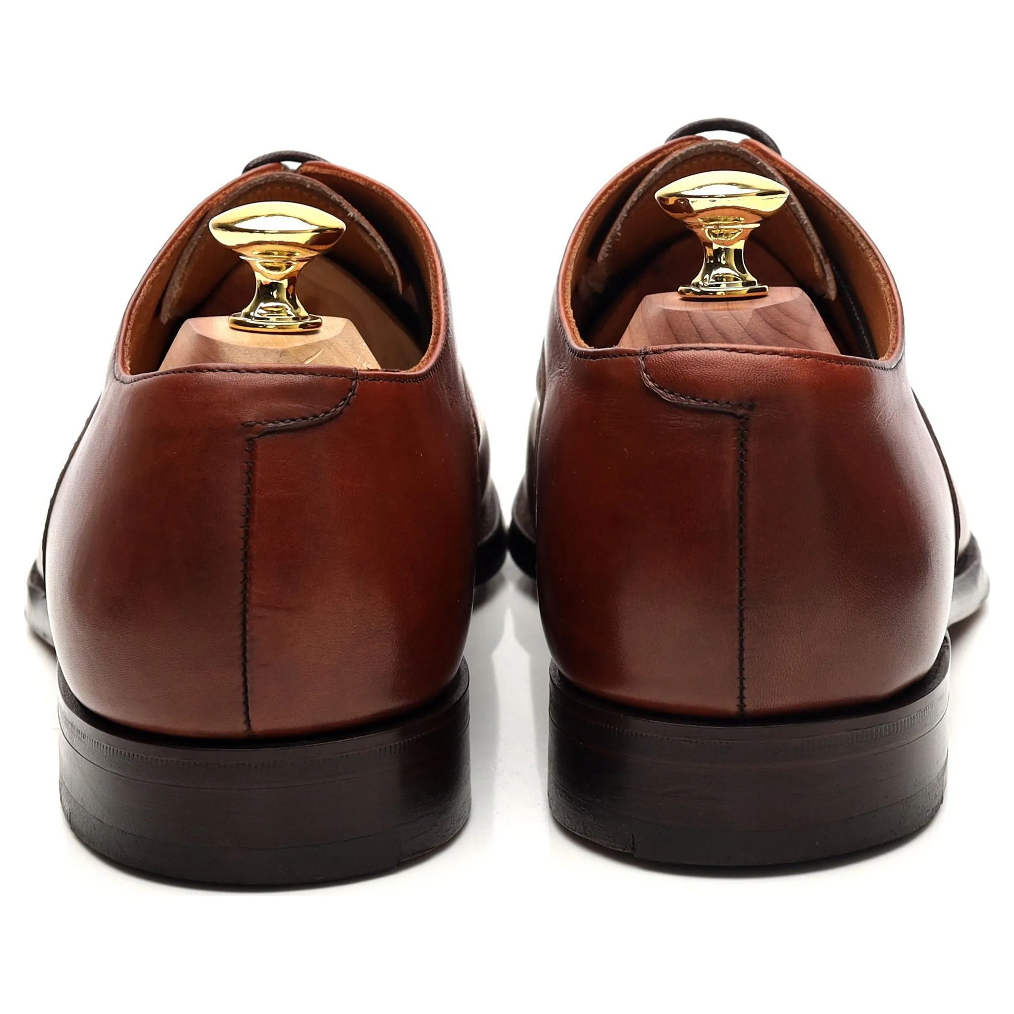 'Cambridge' Tan Brown Leather Oxford UK 7.5 F