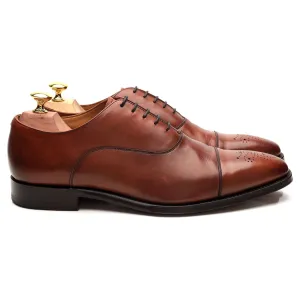 'Cambridge' Tan Brown Leather Oxford UK 7.5 F