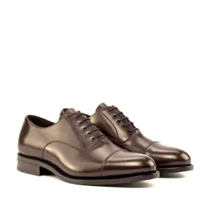 Cap Toe Oxford in Dark Brown Box Calf
