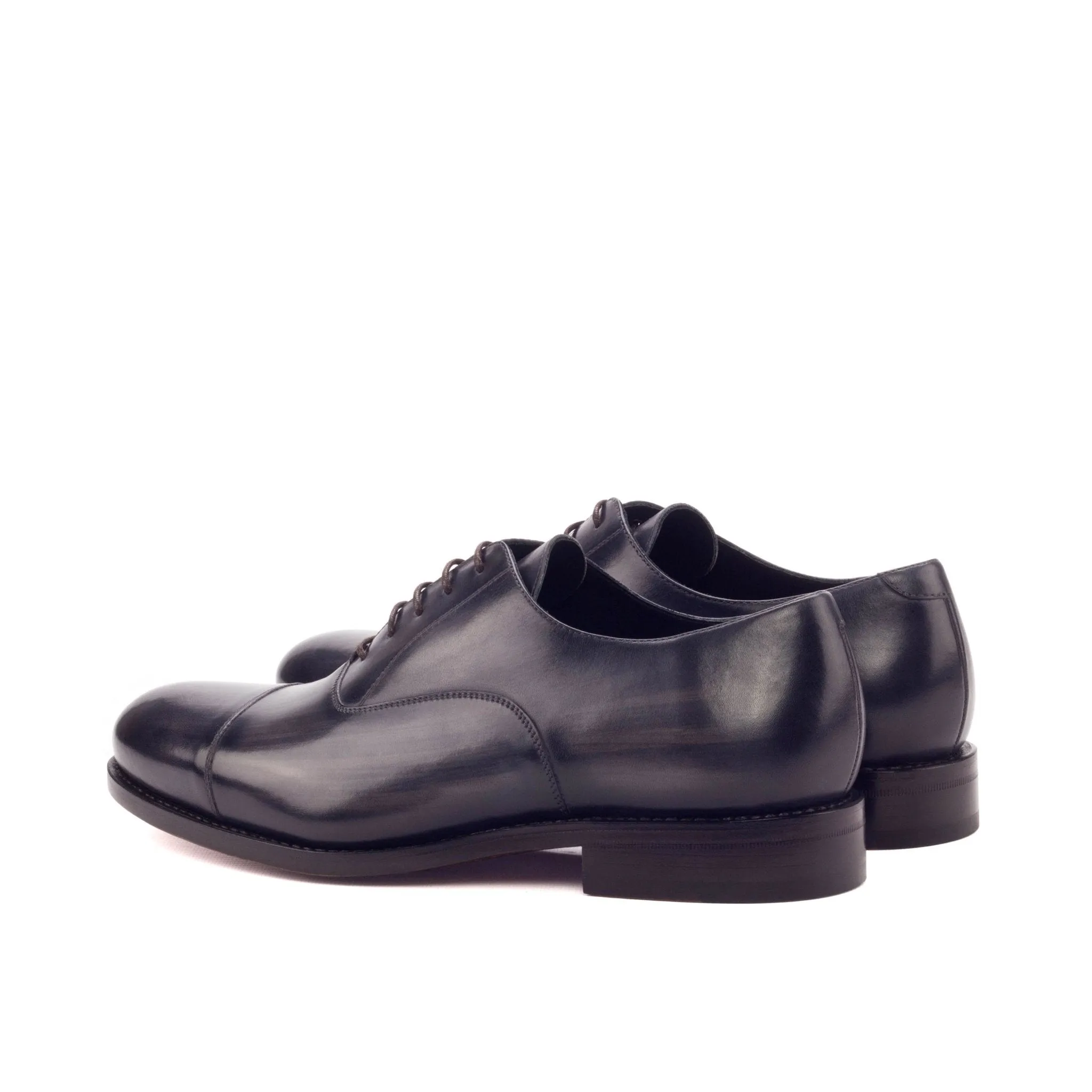 Cap Toe Oxford in Grey Patina
