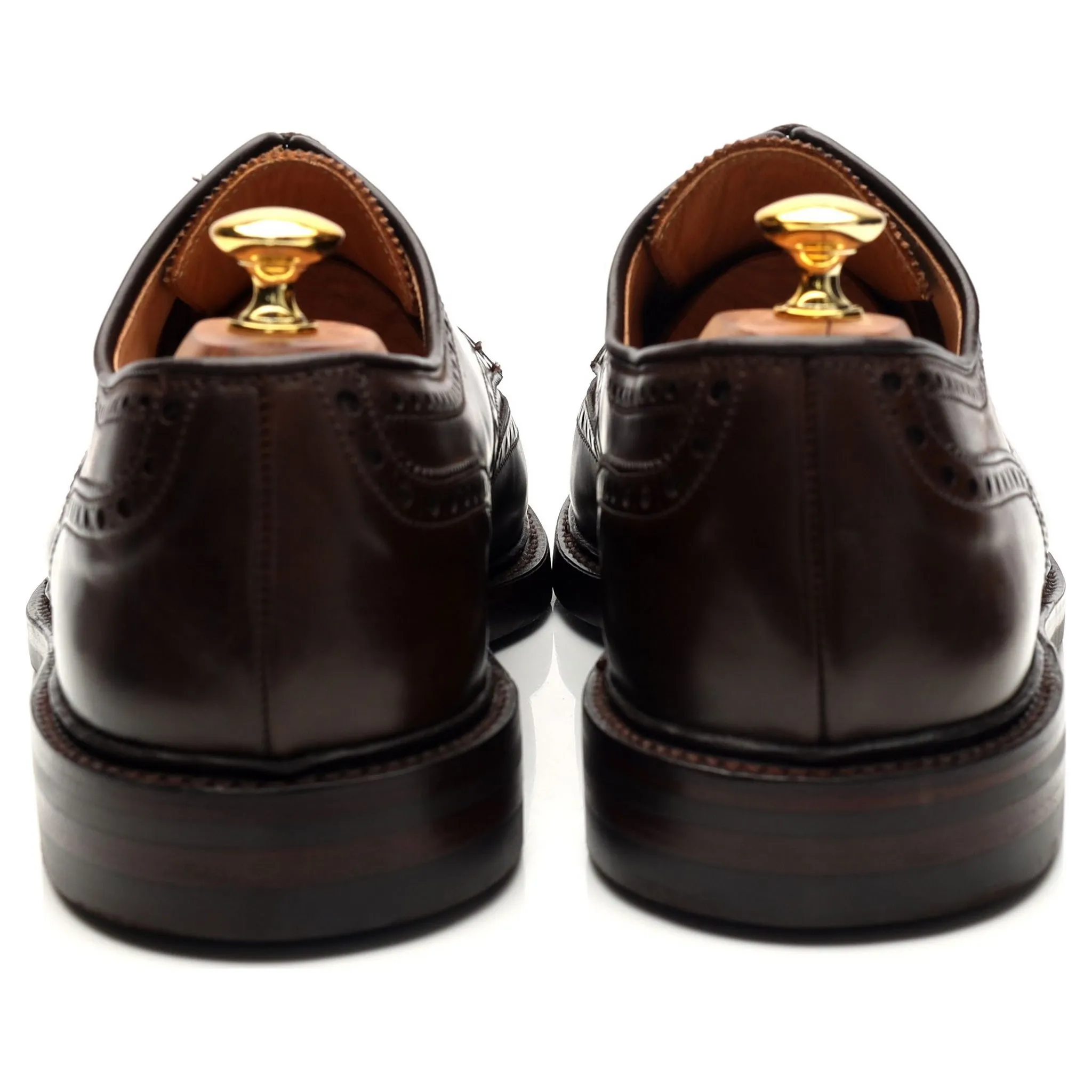 'Cardigan 4' Dark Brown Cordovan Leather Derby Brogue UK 12 E