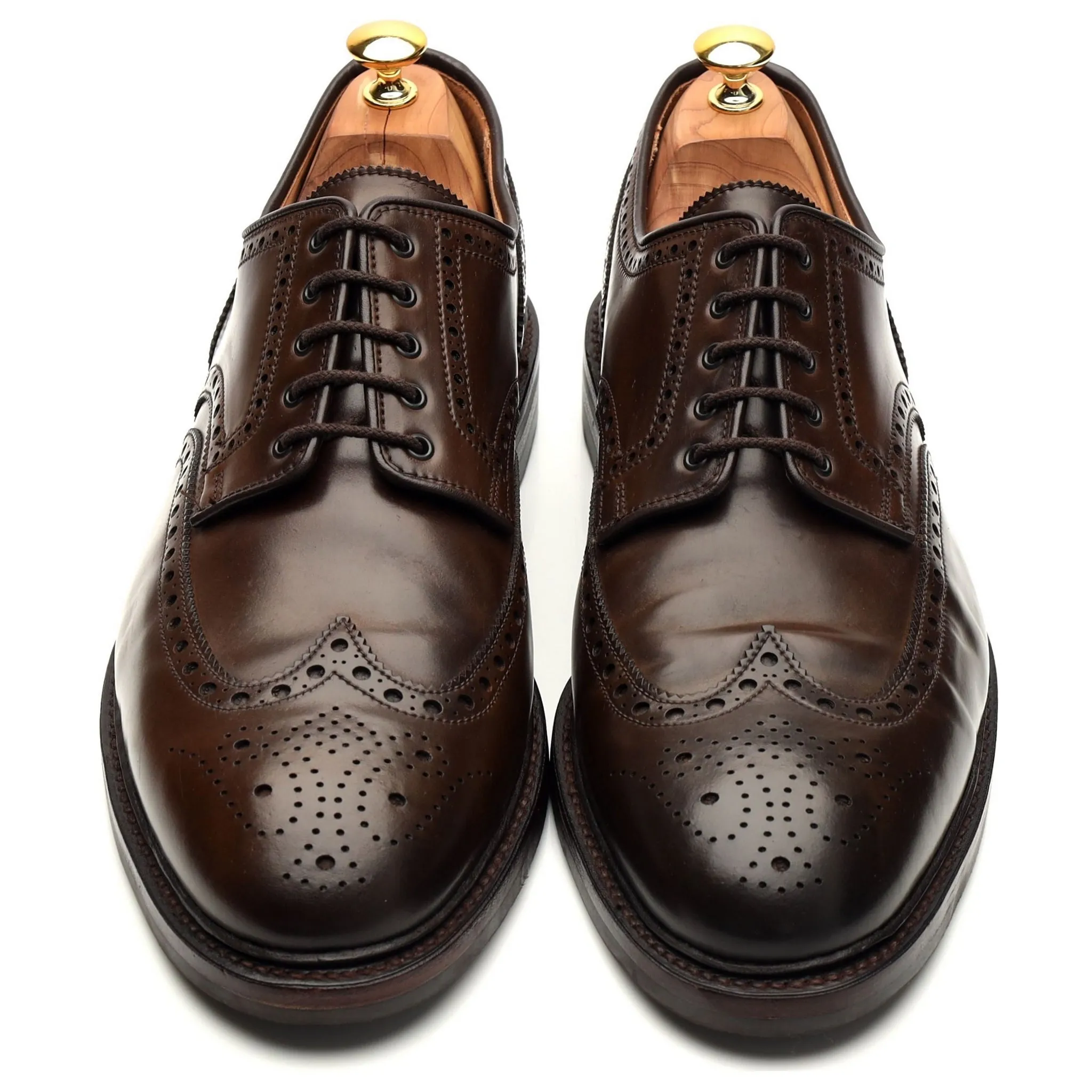 'Cardigan 4' Dark Brown Cordovan Leather Derby Brogue UK 12 E