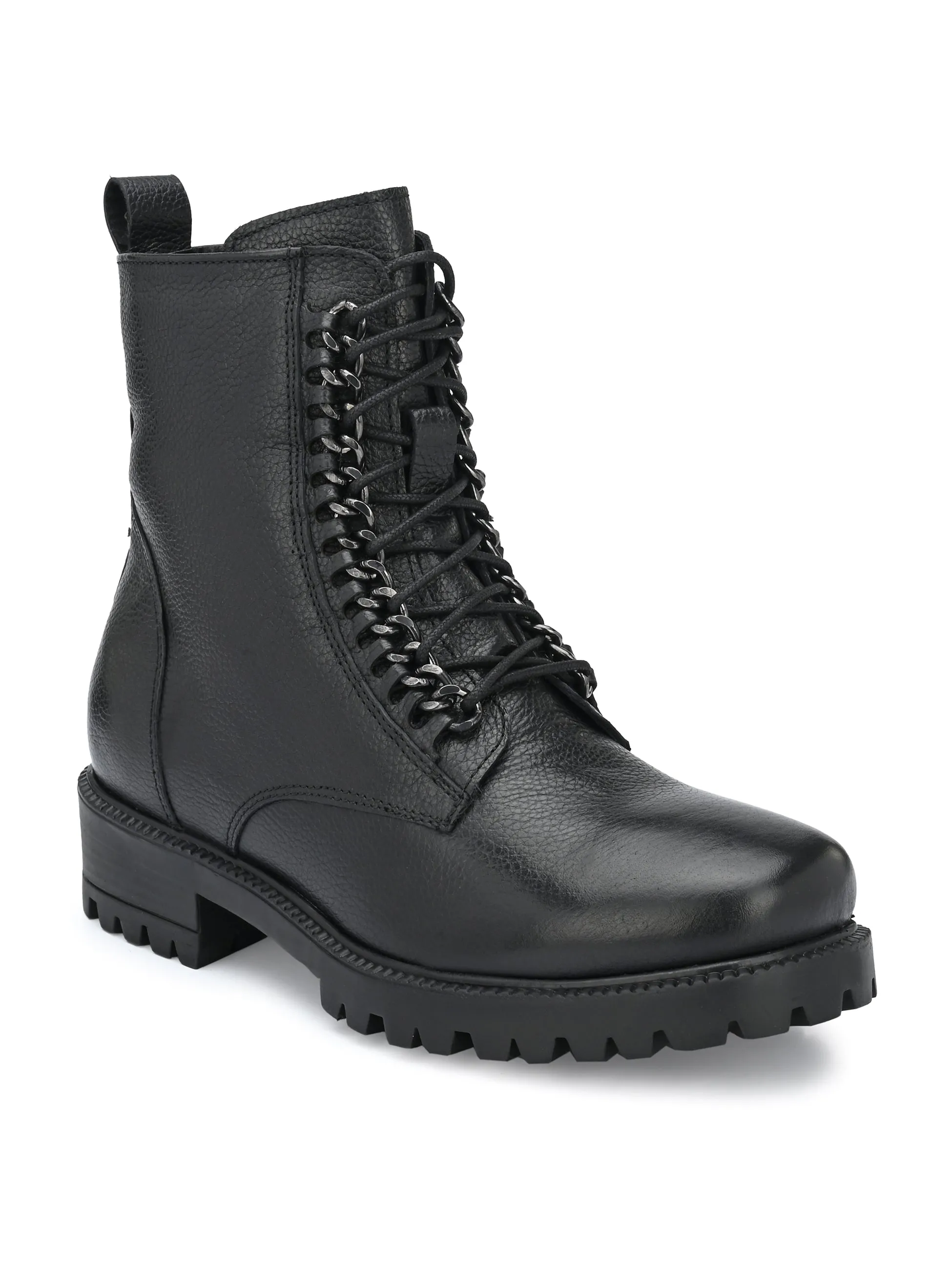 Carlo Romano by Wasan Shoes Women's Genuine Milled Leather Lace Up High Ankle Boot