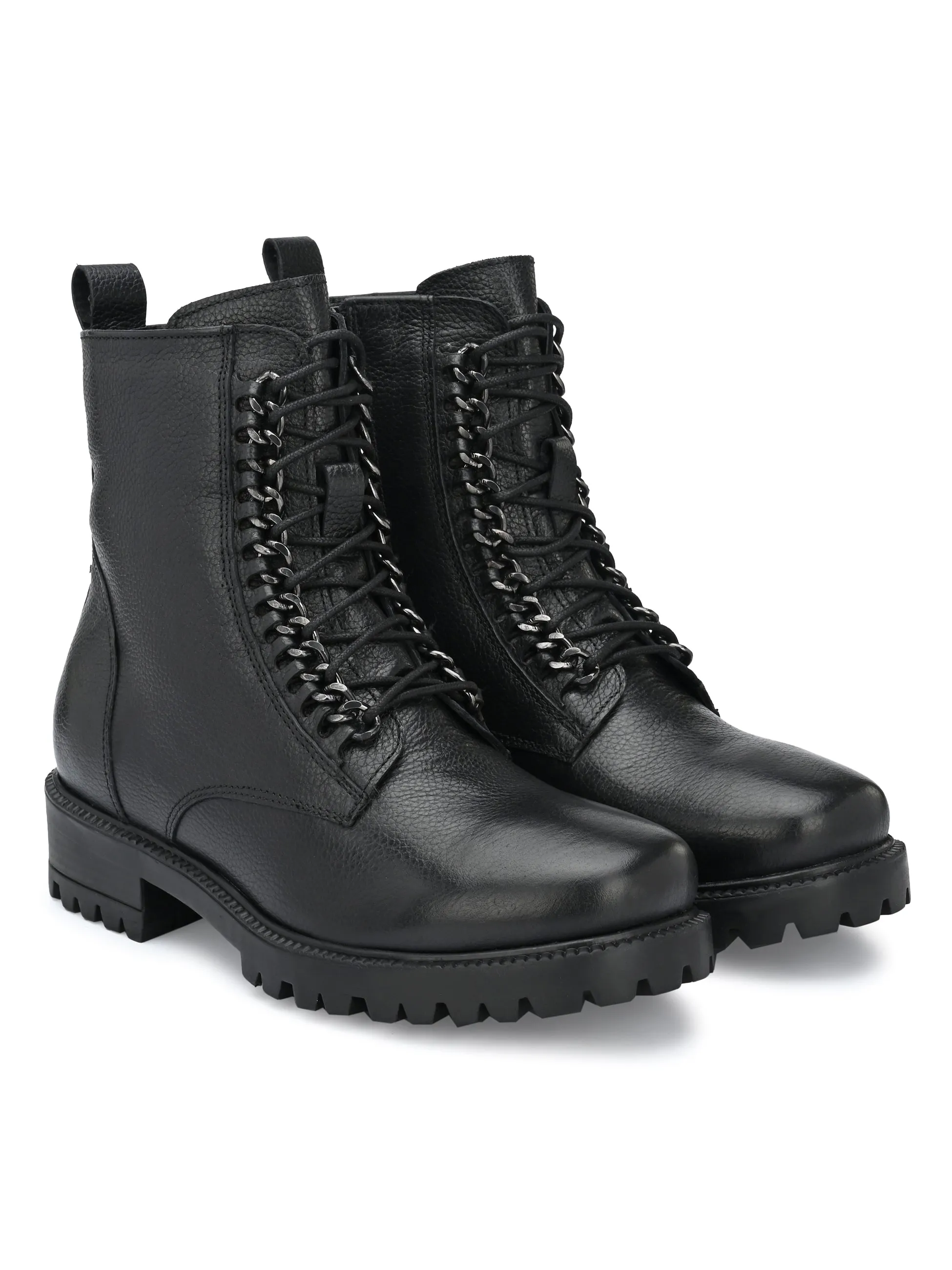 Carlo Romano by Wasan Shoes Women's Genuine Milled Leather Lace Up High Ankle Boot
