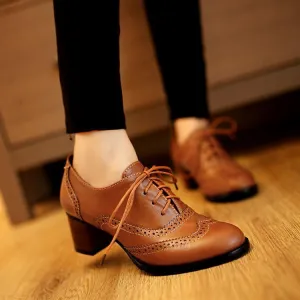 Carved British Style Oxford Shoes for Women Flat Lace Up Women Oxfords Ladies Casual Spring & Autumn Flat Lolita Shoes