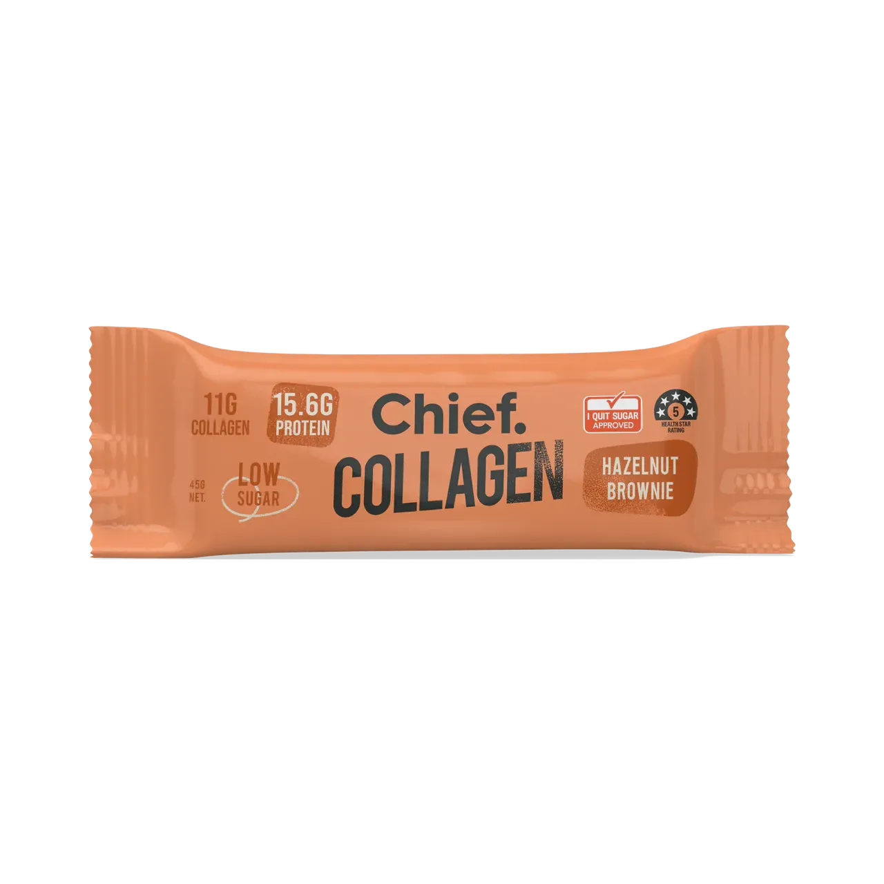 Chief Collagen Hazelnut Brownie Protein Bars (12 Bars)