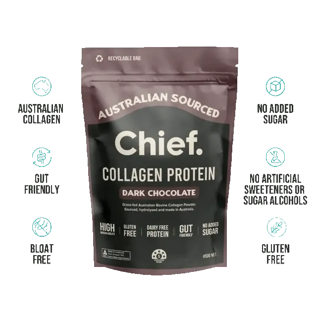 Chief Grass-fed Collagen Unflavoured Protein Powder 450 grams (30 serves)