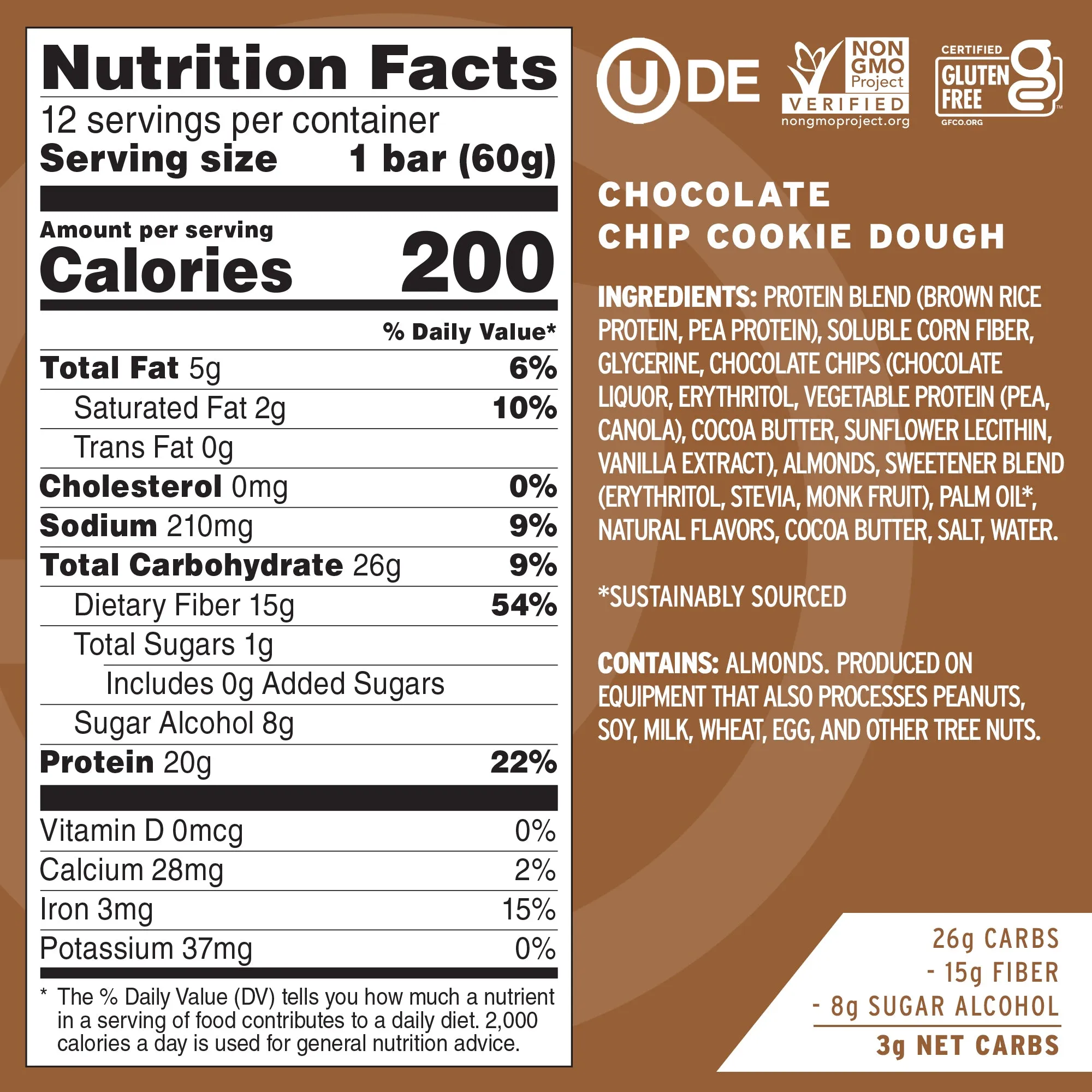 Chocolate Chip Cookie Dough Protein Bars