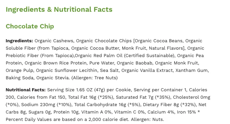 Chocolate Chip Protein Cookie