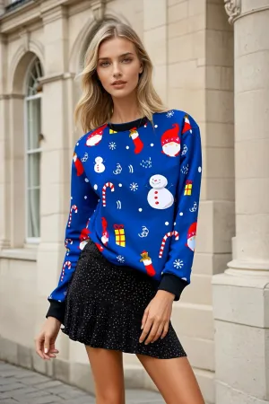Christmas Theme All Over Printed Sweatshirt
