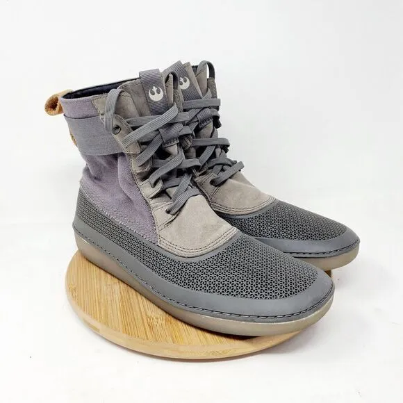 Clarks Boots Womens 8.5 Nature Star Wars Last Jedi Rey Ankle High Lace Up Shoes