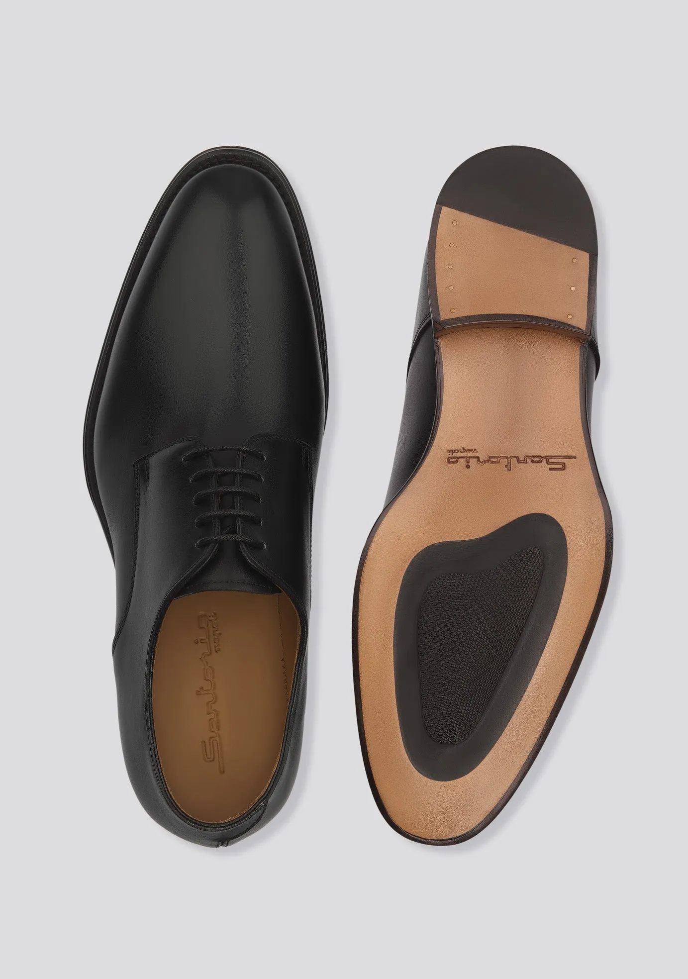 Classic Black Derby Calfskin Shoes