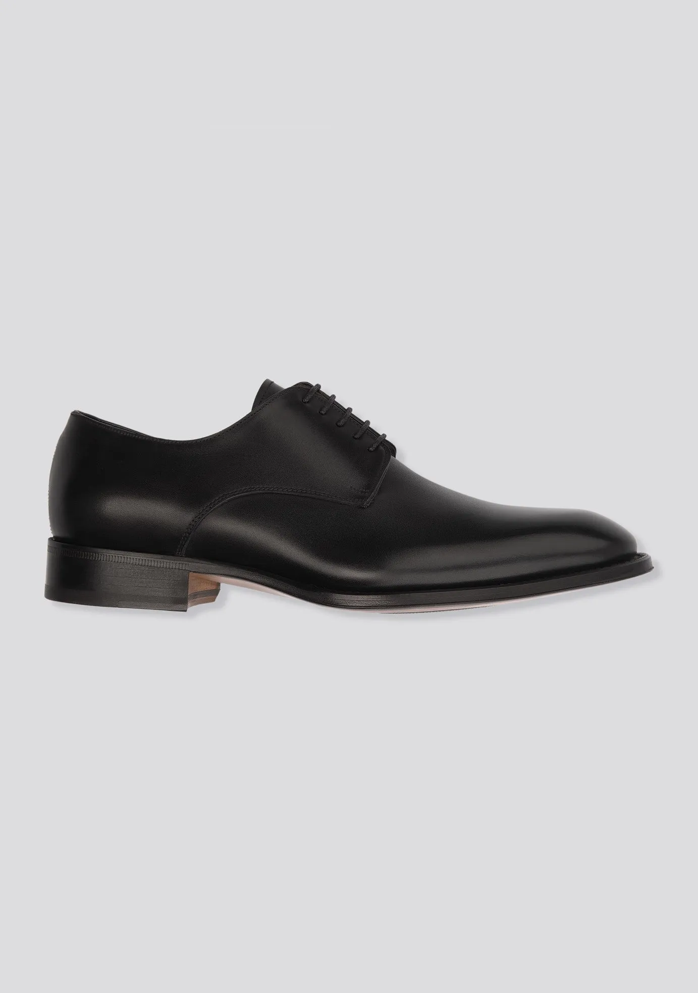Classic Black Derby Calfskin Shoes