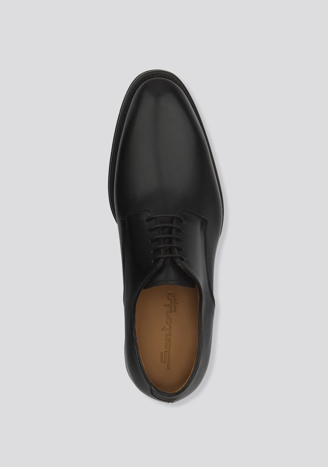 Classic Black Derby Calfskin Shoes