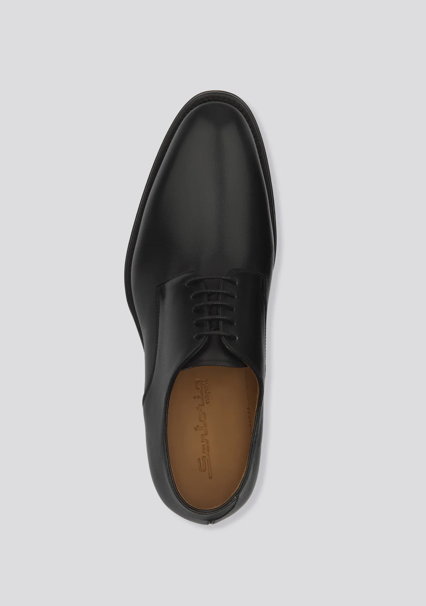 Classic Black Derby Calfskin Shoes