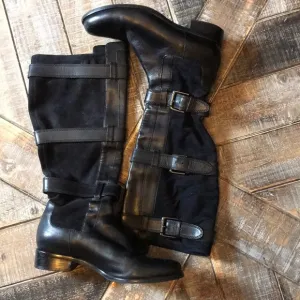 Cole Haan leather strappy  boots. Leather/suede.