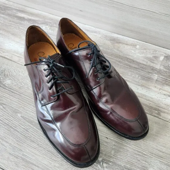 Cole Haan Men Nike Air C07225 Brown Leather Lace Up Oxford Dress Shoes Size 12M
