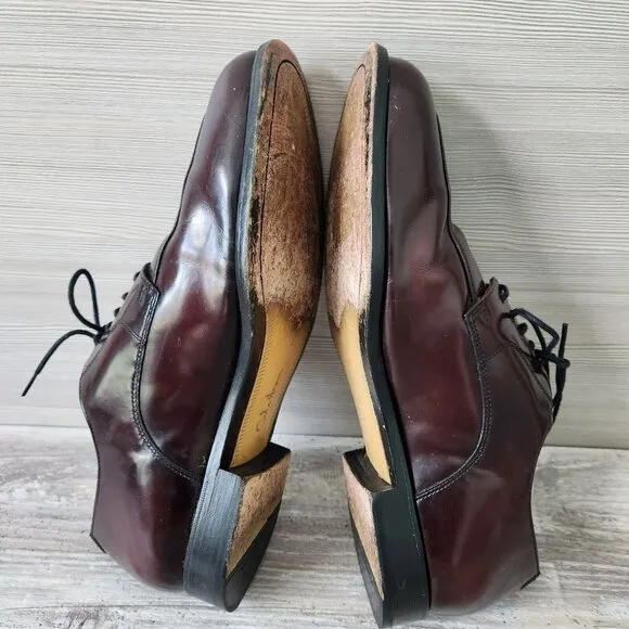 Cole Haan Men Nike Air C07225 Brown Leather Lace Up Oxford Dress Shoes Size 12M