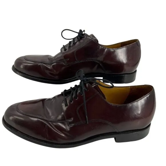 Cole Haan Men Nike Air C07225 Brown Leather Lace Up Oxford Dress Shoes Size 12M