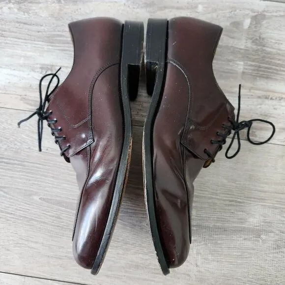 Cole Haan Men Nike Air C07225 Brown Leather Lace Up Oxford Dress Shoes Size 12M