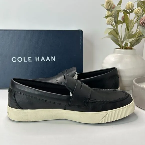 Cole Haan Nantucket 2.0 Leather Slip On Penny Loafer Black C33861 Men's 7.5 M