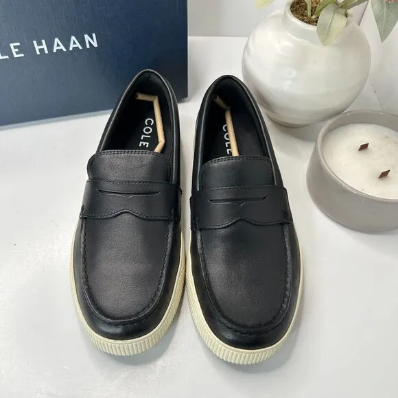 Cole Haan Nantucket 2.0 Leather Slip On Penny Loafer Black C33861 Men's 7.5 M