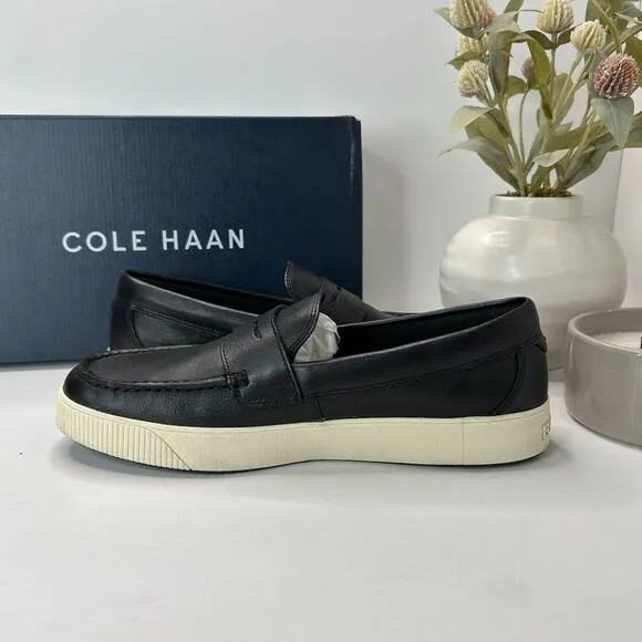 Cole Haan Nantucket 2.0 Leather Slip On Penny Loafer Black C33861 Men's 7.5 M