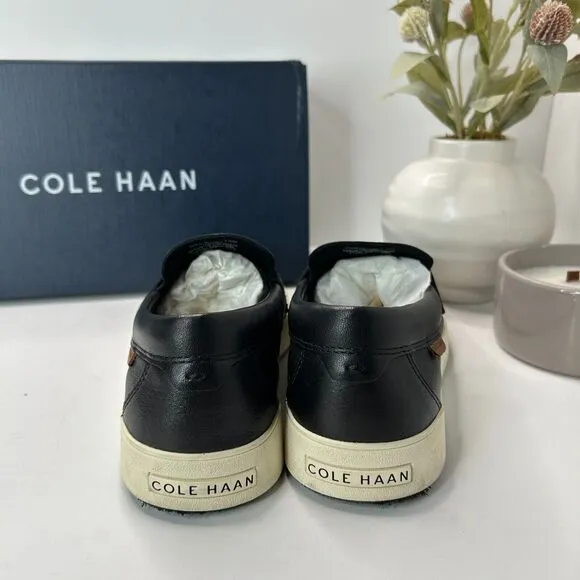 Cole Haan Nantucket 2.0 Leather Slip On Penny Loafer Black C33861 Men's 7.5 M