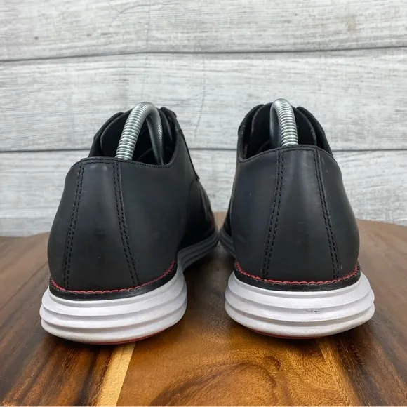 Cole Haan Original Grand Plain Toe Black Matte Derby Oxford C27997 Mens Size 9