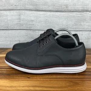 Cole Haan Original Grand Plain Toe Black Matte Derby Oxford C27997 Mens Size 9
