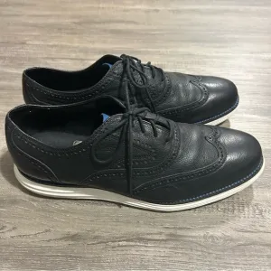 Cole Hahn Original Grand. OS Wingtip Black Leather Shoes