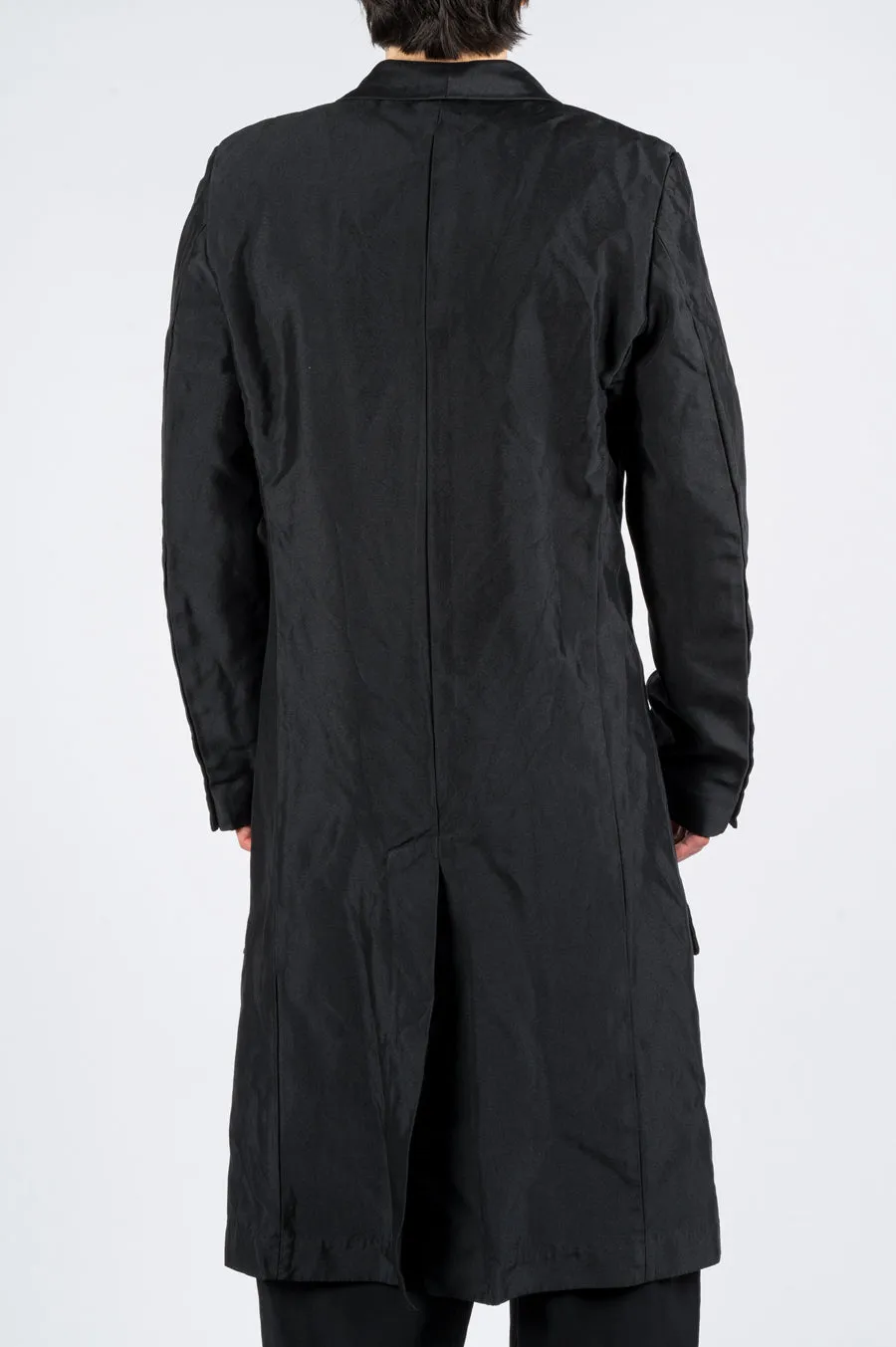 COMME DES GARCONS HOMME PLUS SINGLE BREASTED LONG COAT BLACK