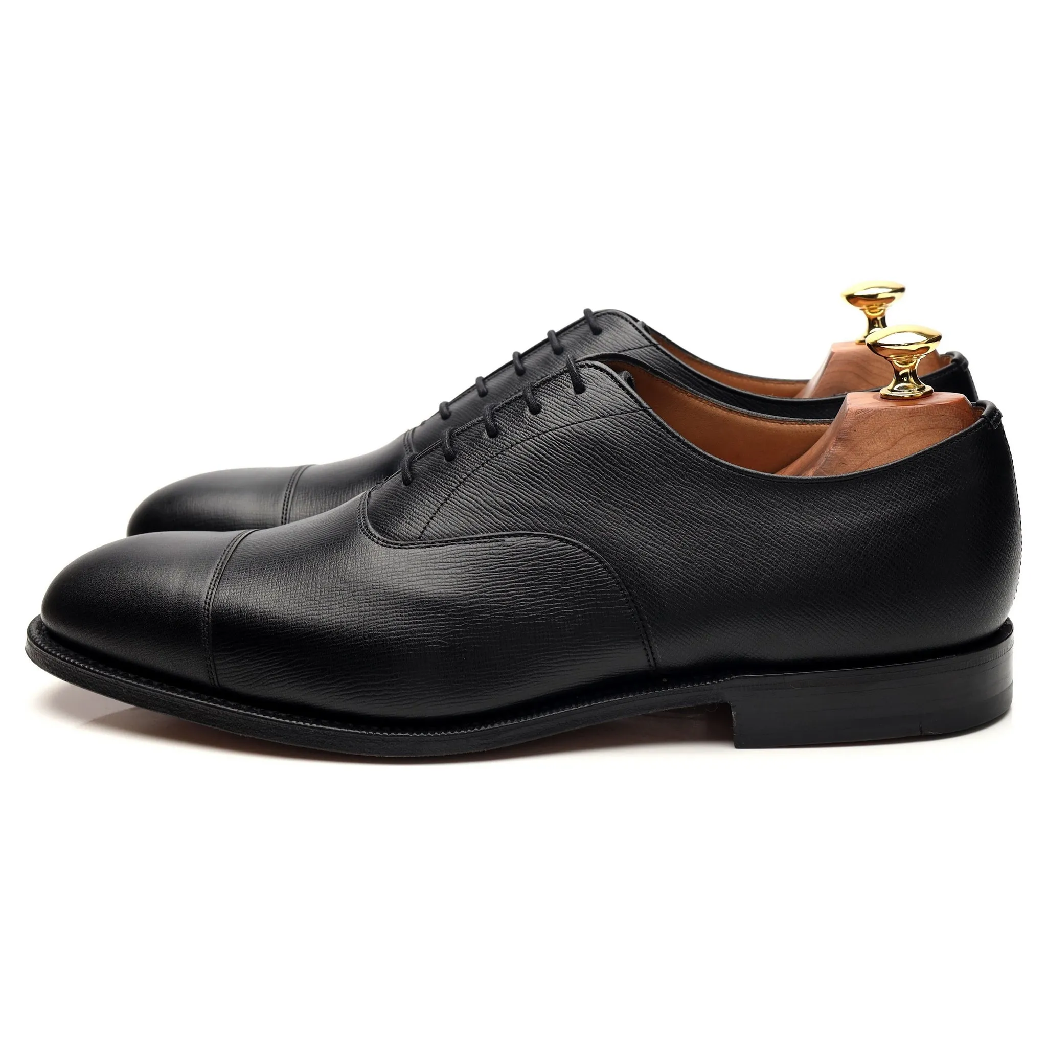 'Consul' Black Grain Leather Oxford UK 9.5 G