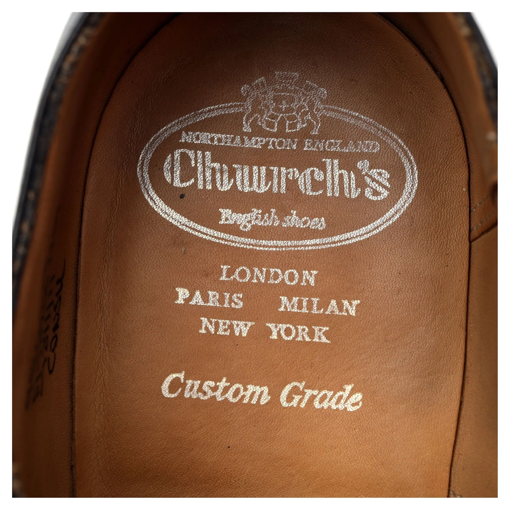 'Consul' Black Leather Oxford UK 9.5 G