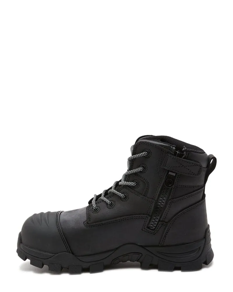 Craze Zip Side Safety Boot 4E Wide - Black