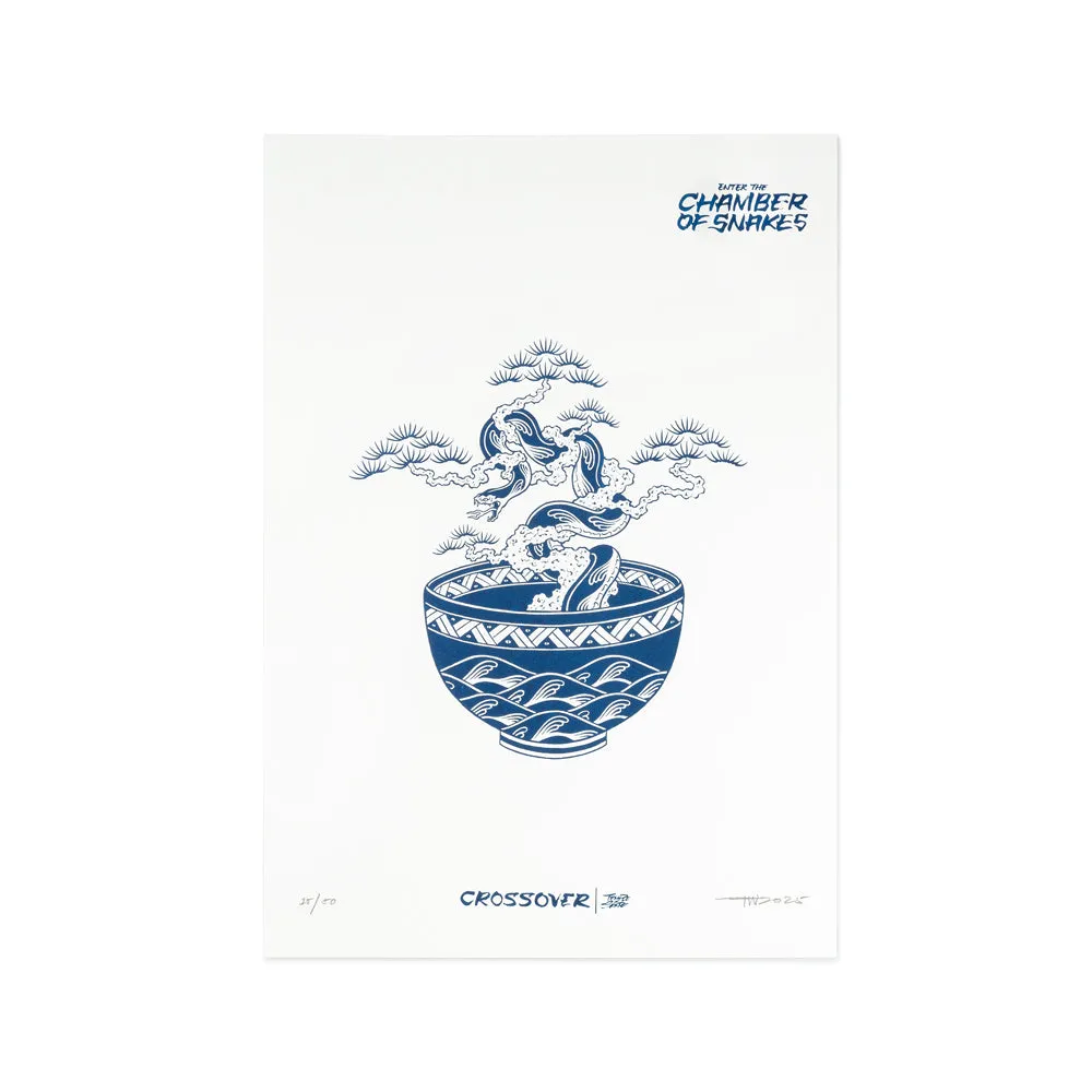 Crossover x Temple of Skate 'The Bonsai' Poster | White