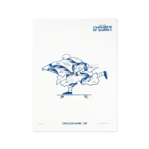 Crossover x Temple of Skate 'The Push' Poster | White