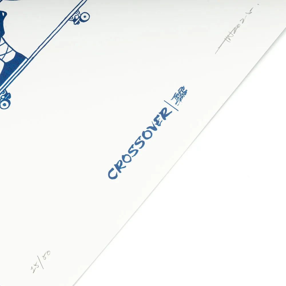 Crossover x Temple of Skate 'The Push' Poster | White